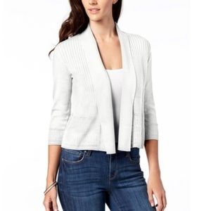 Karen Scott Petite Shawl Collar Cardigan